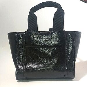 Charles & Keith Black Glossy Tote Bag